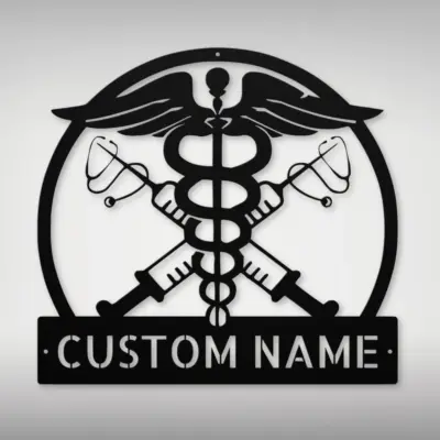 Personalized Nurse Metal Sign